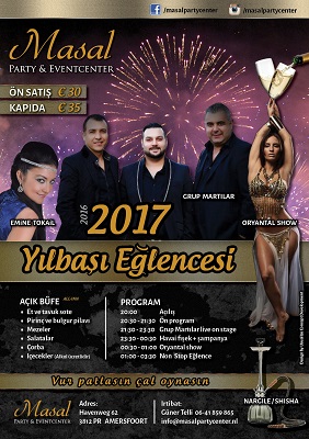 Yilbasi Eglencesi Süper - Amersfoort - 31 december 2016 | Turksagenda.nl